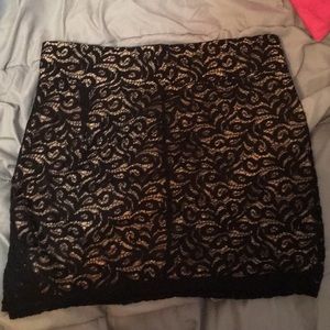black lace skirt